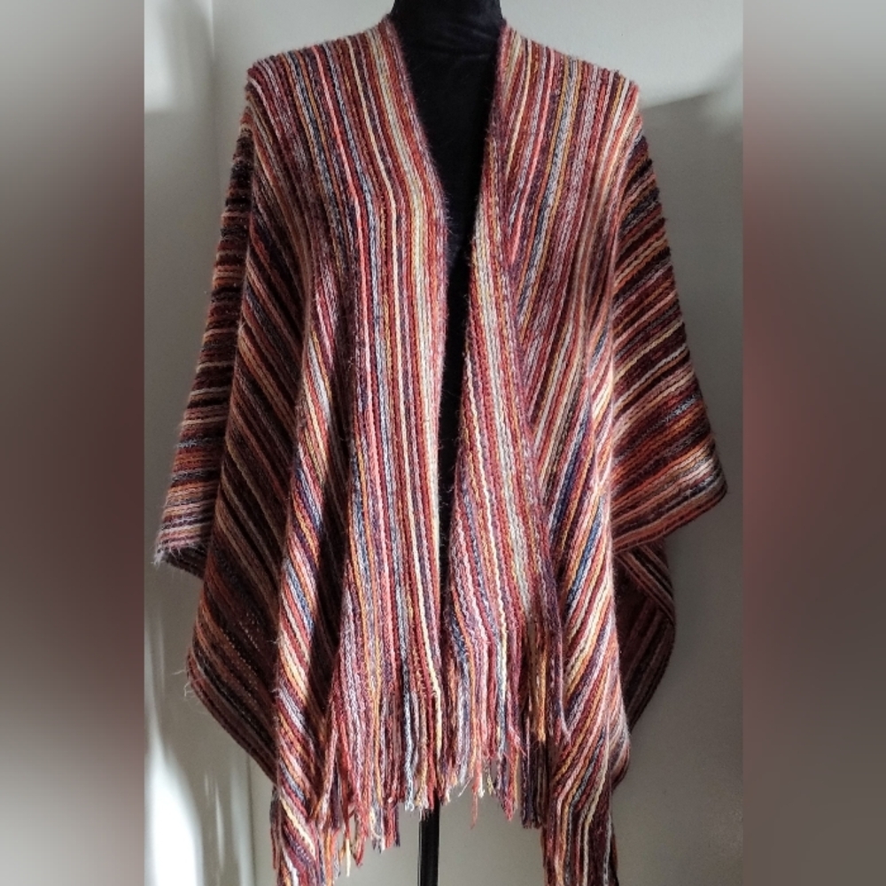 Sonoma Vibrant Striped Women's Boho Shawl One Size